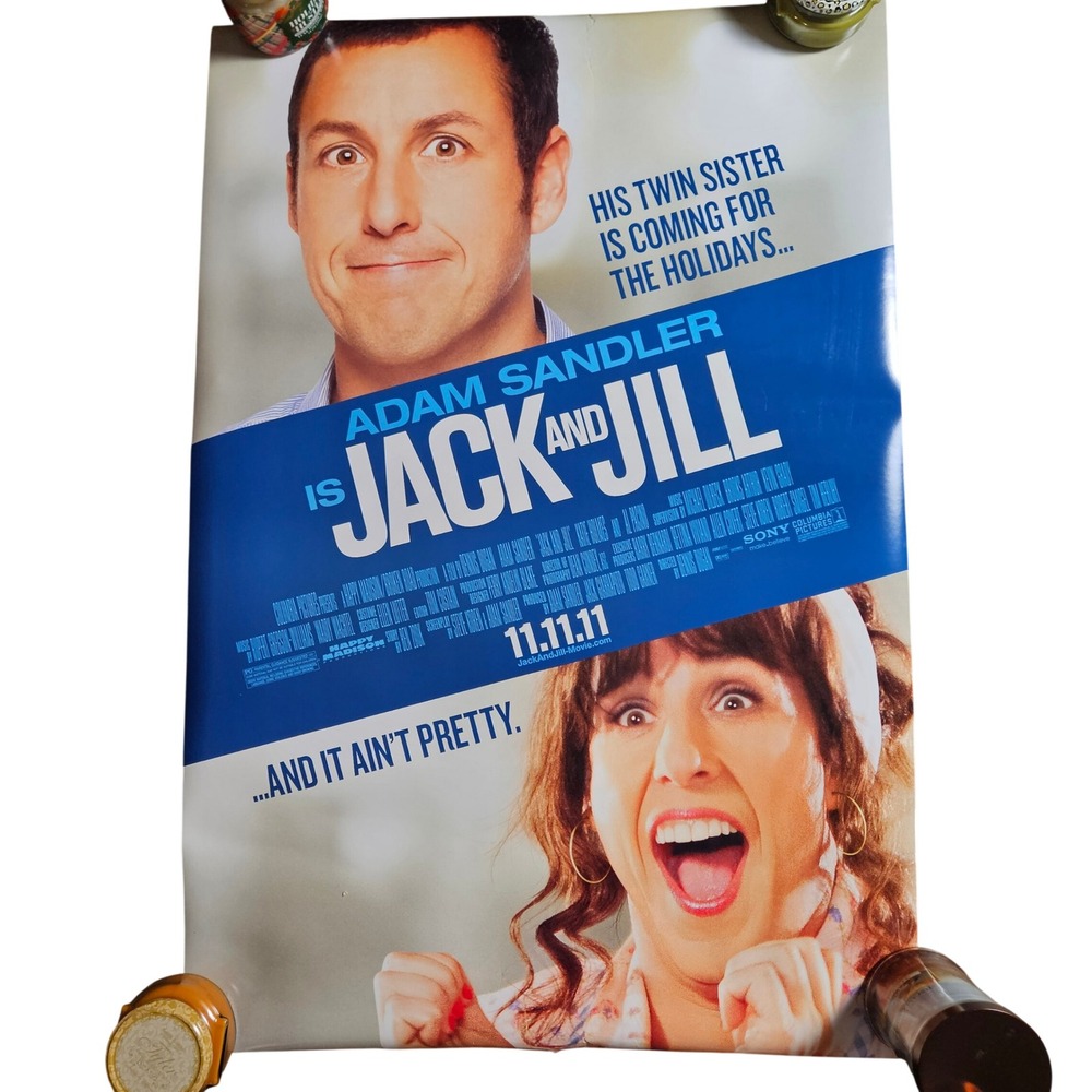 Jack and Jill 2011 Promo Movie Poster 27x40 Adam Sandler Katie‎ Holmes Al Pacino